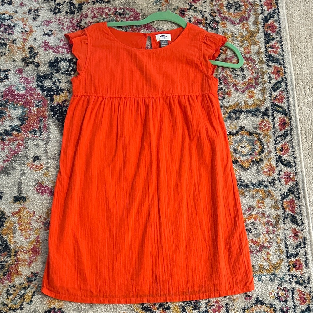Old Navy Vibrant Orange Kids Dress